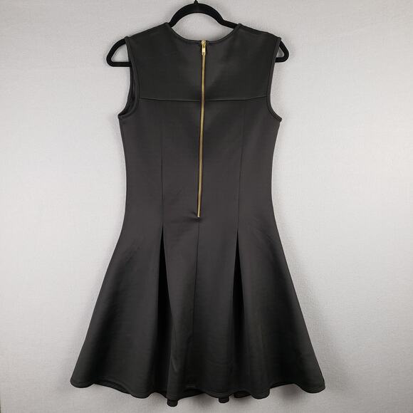 Cato Size 4‎ Sleeveless Fit & Flare Mini Dress Black Illusion Top Cocktail Event - Picture 11 of 11